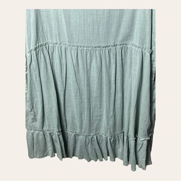 0585. Listicle 100% COTTON BABYDOLL MINI DRESS ALINE STYLE SIZE LARGE‎ RUFFLES - Picture 11 of 11